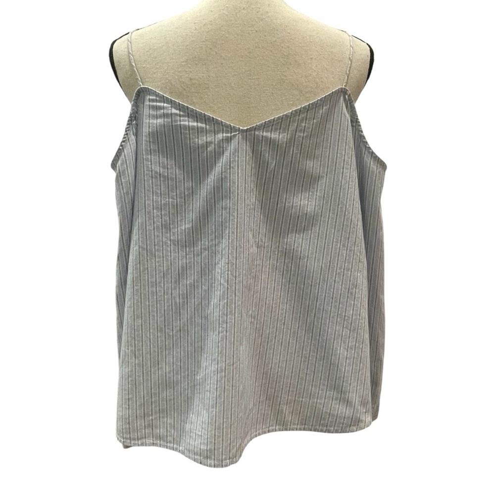Calvin Klein Jeans Blue and White Striped Cold Shoulder Top - Picture 5 of 7